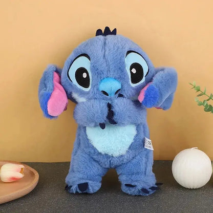 Muñeco de peluche Kawaii Stitch, compañero de sueño para bebé, sonido relajante, musical, kawaii, con bolsa de aire y luz, muñeco que respira, juguetes de regalo.