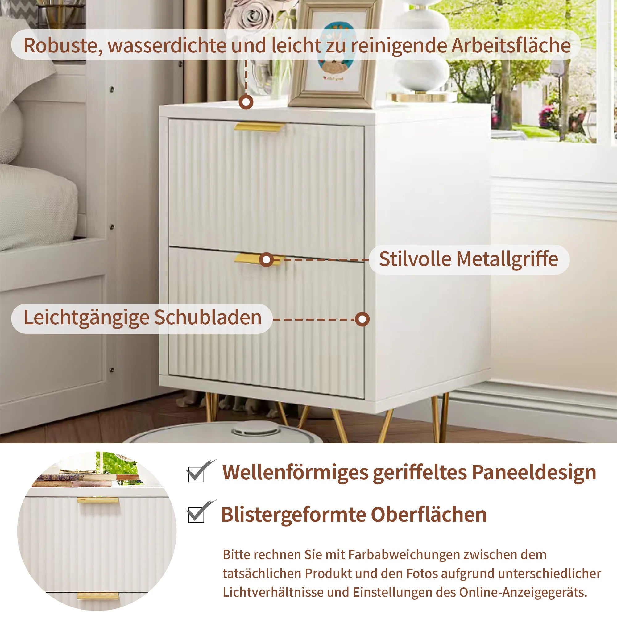 Rosahqnda White Drawer chest of drawers 4 or 6 Drawers Modern storage S wardrobe Tipping Protection wardrobe for living room
