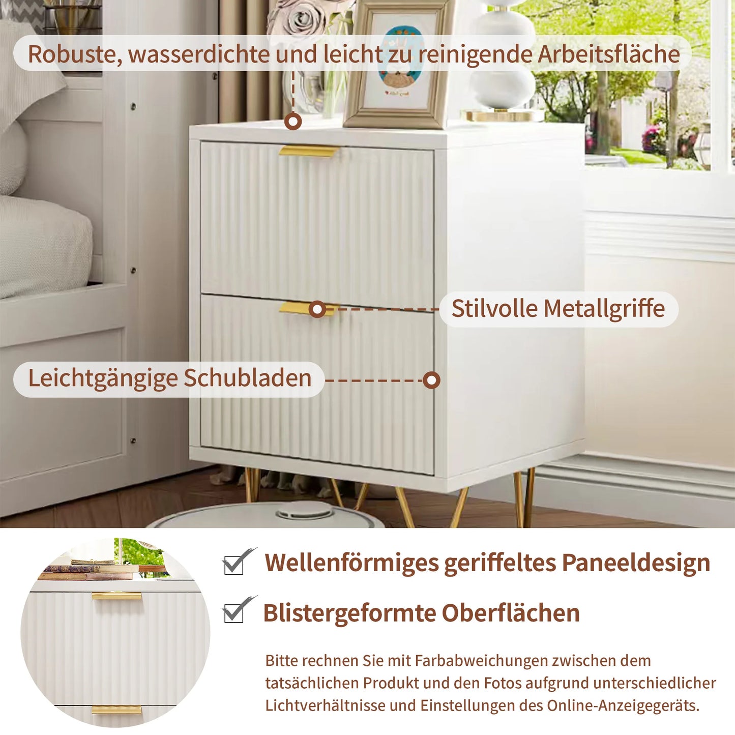 Rosahqnda White Drawer chest of drawers 4 or 6 Drawers Modern storage S wardrobe Tipping Protection wardrobe for living room