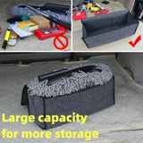 Large Anti-Slip Compartment Boot Storage Organizer Tool Car Storage Bag Car Trunk Organizer Soft Felt Storage Box Accessories