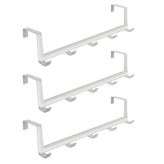 Bedroom Hooks Over The Door 5 Hooks Home Bathroom Organizer Rack Clothes Coat Hat Towel Hanger Bathroom Kitchen Accessories