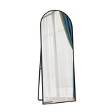 Anajqaqia 162×53cm Full Body Mirror, Curved Standing Mirror, Floor Mirror with Tempered Glass and Aluminum Alloy Frame