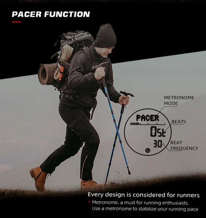 NORTH EDGE ALPS Reloj digital de fibra de carbono para hombre, resistente a golpes, deportivo, militar, superligero, con brújula para exteriores, resistente al agua hasta 50 m.