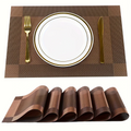 Place Mats for Kitchen Dining Table, Heat-Resistant Anti-Skid Stain Washable PVC Table Mats, Easy to Cleaning Dinner Mats