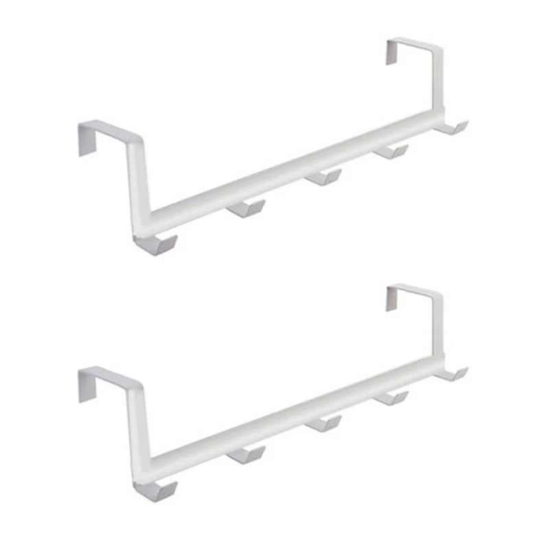 Bedroom Hooks Over The Door 5 Hooks Home Bathroom Organizer Rack Clothes Coat Hat Towel Hanger Bathroom Kitchen Accessories