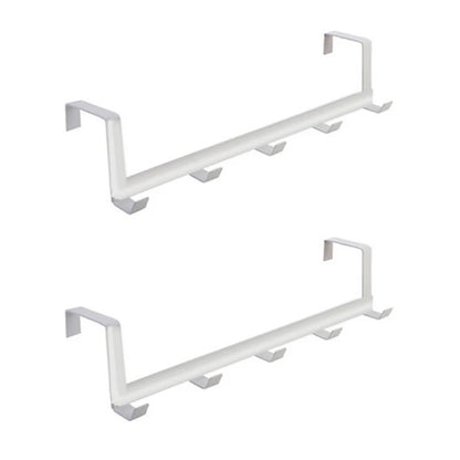 Bedroom Hooks Over The Door 5 Hooks Home Bathroom Organizer Rack Clothes Coat Hat Towel Hanger Bathroom Kitchen Accessories