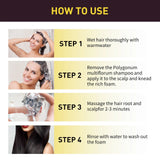 Shampoo EELHOE 3 em 1 para Tingir Cabelos de Preto: Crescimento, Limpeza, Escurecimento e Nutrição Profunda – Fórmula Natural, Orgânica e à Base de Ervas
