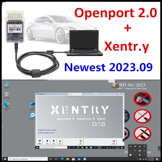 Newest Xentry 2023.09 Diagnostic Software Remote Install with Tactrix Openport 2.0 ECU Chip Tuning Tool OBD 2 OBD2 Scanner Tool