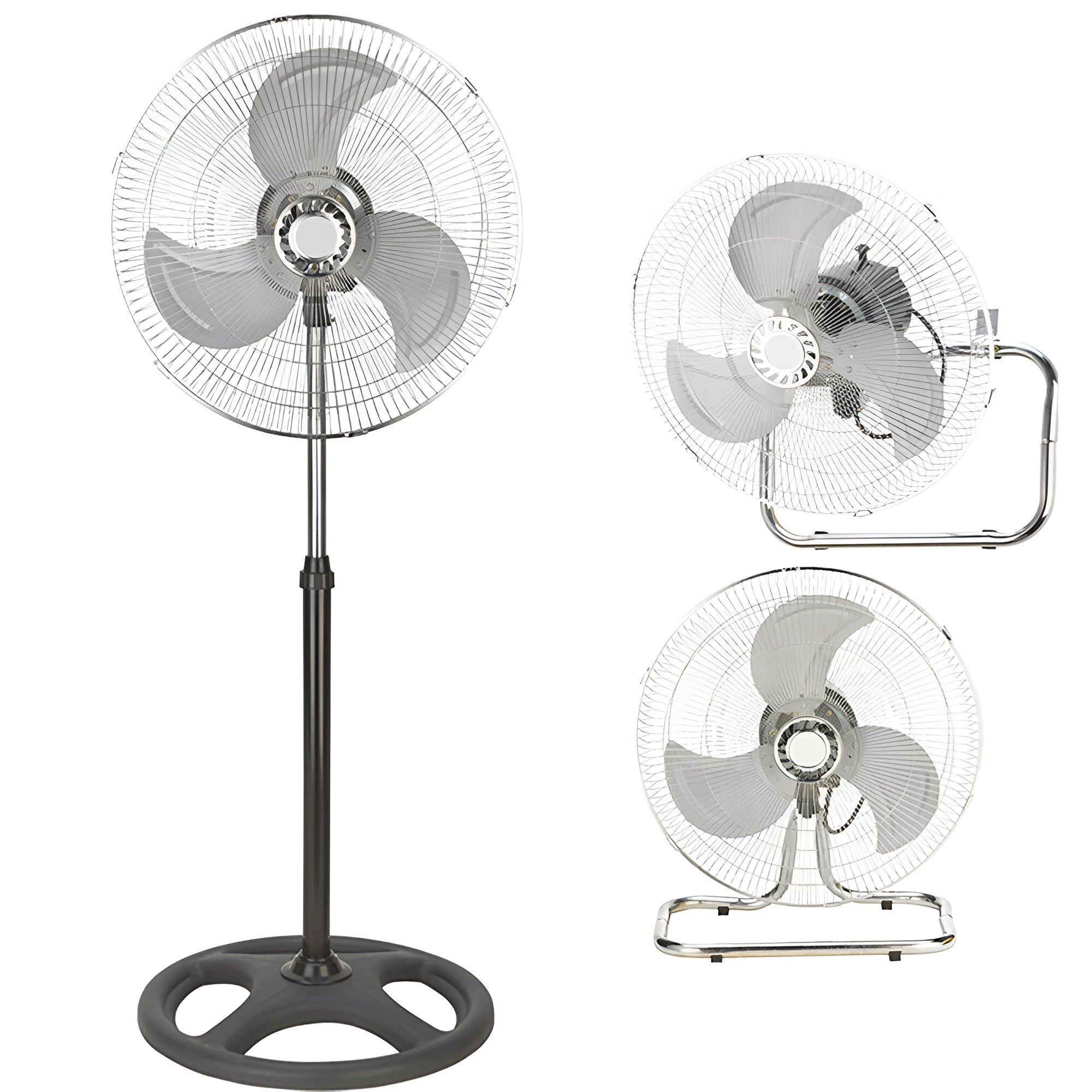 3 in 1 Fan Floor Planter Table and Wall with 3 Speed Adjustable Steel Structure and ABS