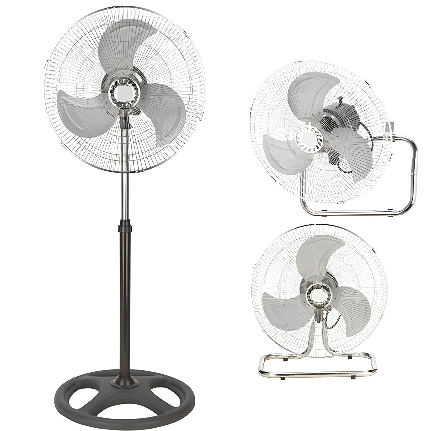3 in 1 Fan Floor Planter Table and Wall with 3 Speed Adjustable Steel Structure and ABS