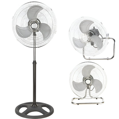 3 in 1 Fan Floor Planter Table and Wall with 3 Speed Adjustable Steel Structure and ABS