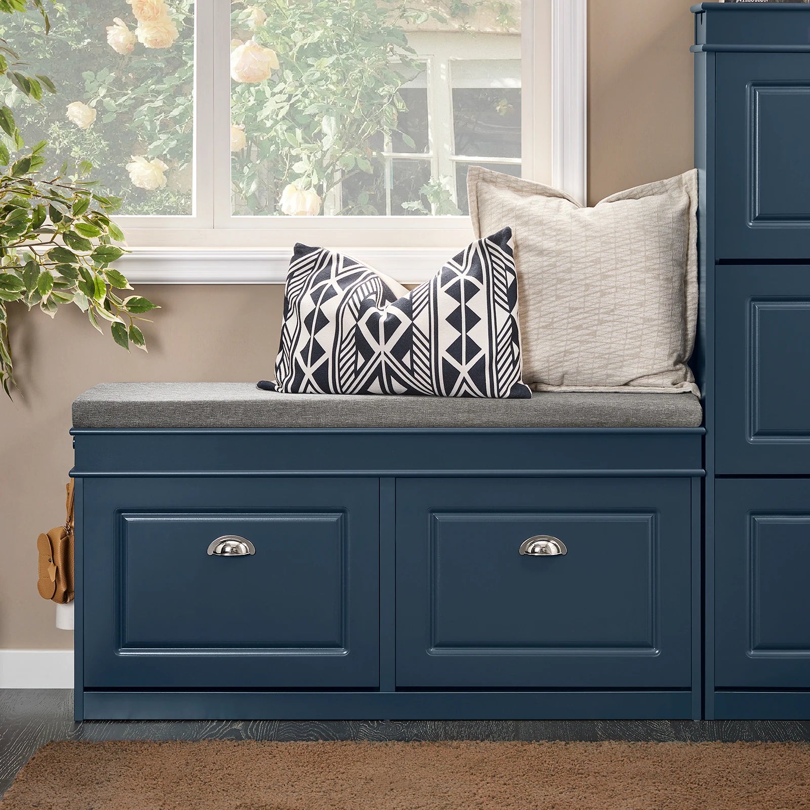 SoBuy FSR64 Shoe dump truck seat chest of drawers bench with seat cushion shoe bench with 2 flaps BHT approx.: 104x52x24cm