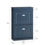 SoBuy FSR79 Shoe cabinet with 4 flap shoe rack shoe dump truck with 8 shelf surfaces Shoe chest of drawers Shoe shelf