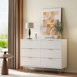 Rosahqnda White Drawer chest of drawers 4 or 6 Drawers Modern storage S wardrobe Tipping Protection wardrobe for living room