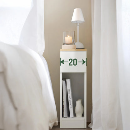 SoBuy FBT111x2 Bedside Table 2 set with drawer for box spring bed sofa table 2 pieces side table table narrow bedside cabinet