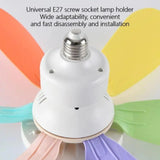 40W Socket Fan Light, 21.5" Screw Ceiling Fan with Light and Remote, E27 Socket Fan with LED for Bathroom, Bedroom, Kitchenfor