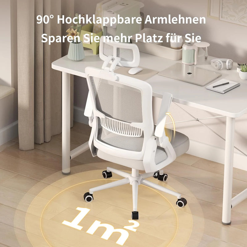 Naspaluro Ergonomic Office Chair Desk Chair with Headrest Breathable Mesh Cover Lumbar Support Computer Chair 360 ° Swivel Chair