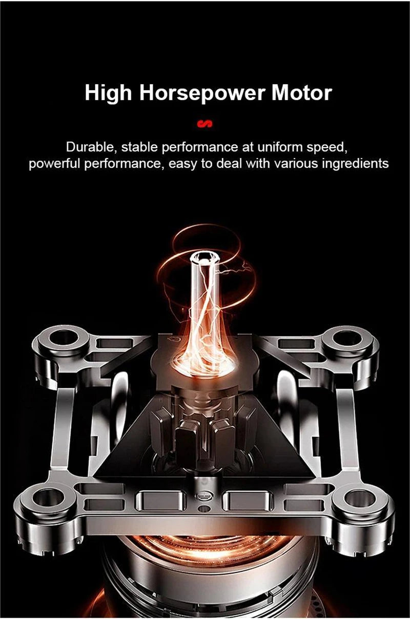 2 in 1 Electric Blender 2000W High Power Heavy Duty Commercial Blender Food Processor Ice Smoothies Kitchen Stationary Mixer