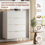 Rosahqnda White Drawer chest of drawers 4 or 6 Drawers Modern storage S wardrobe Tipping Protection wardrobe for living room