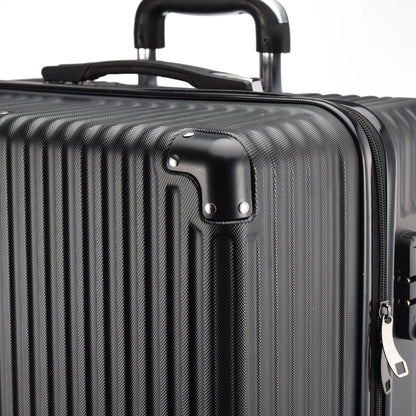 Rosahqnda 3-Piece Trolley Suitcase Set 4 Universal wheels Lock Case ABS Hard Sleeve Travel storage