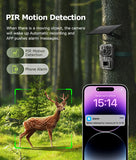 INQMEGA4G 2K 5MP PIR Motion Activated  Trigger Time Night Vision IP66 Hunting Trail Wildlife Battery Solar Camera Forest