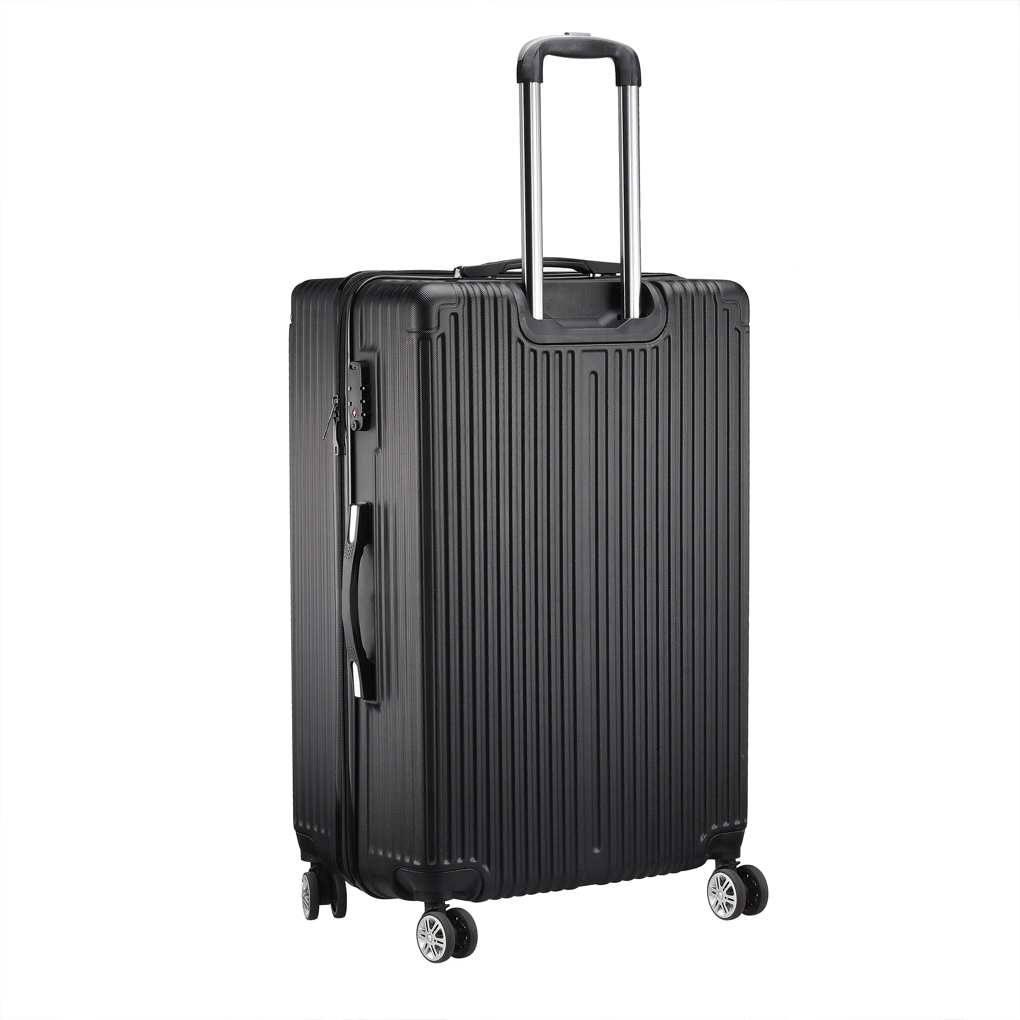 Rosahqnda 3-Piece Trolley Suitcase Set 4 Universal wheels Lock Case ABS Hard Sleeve Travel storage