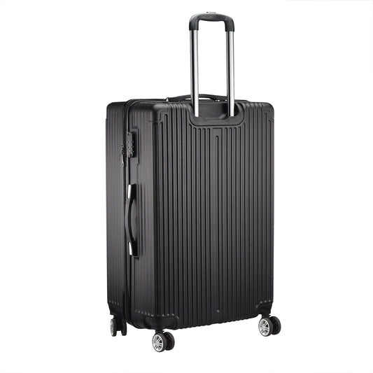 Rosahqnda 3-Piece Trolley Suitcase Set 4 Universal wheels Lock Case ABS Hard Sleeve Travel storage