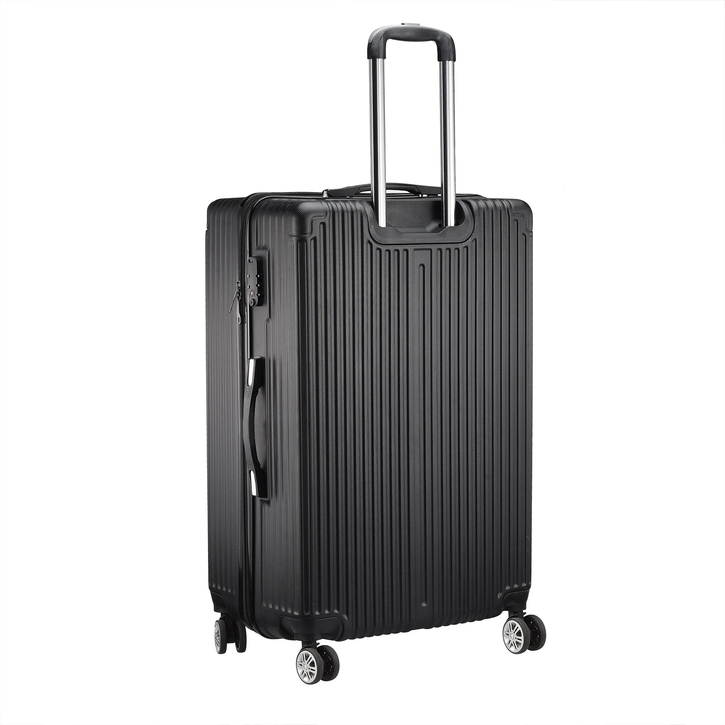 Rosahqnda 3-Piece Trolley Suitcase Set 4 Universal wheels Lock Case ABS Hard Sleeve Travel storage