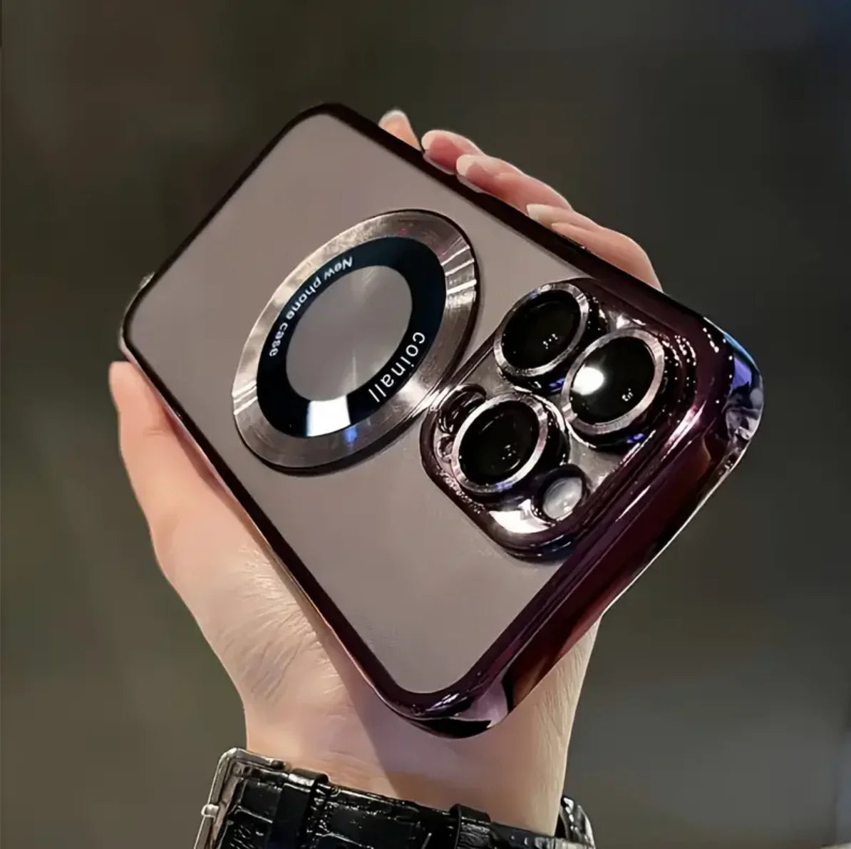 Nueva funda magnética transparente de lujo con carga inalámbrica para iPhone 16/15/14/13/12/11 Pro Max Plus con protector de lente a prueba de golpes
