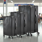3-Piece Hard Shell Suitcase Set, Trolley Carry-on Luggage, Travel Suitcase Set, Trolley Set with TSA Lock and 4 Wheels, Rolling Suitcase, Luggage Sets, Black (M, L & XL)