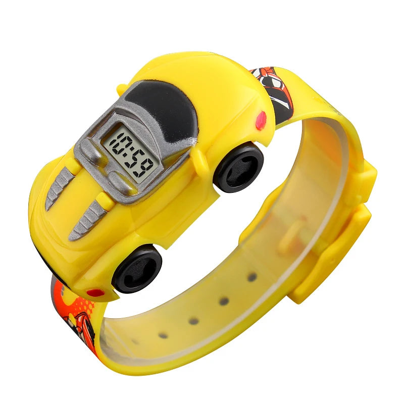 SKMEI Colorful Creative Cartoon Fun Car Mode Children Watches Date Time Clock Wristwatch For Boys Girls Birthday New Year Gift