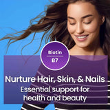 Vitamin B Complex High Dosage, 180 Tablets Vitamins Group B Biotin, Thiamine B1, Riboflavin B2, Vitamin B3 Niacin, B5 Pantothenic Acid, B6, Vitamin B12 and Folic Acid