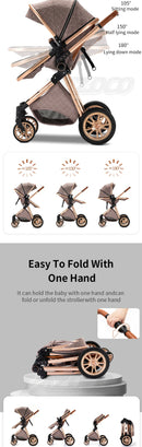 Baby stroller 3 in1,four wheel stroller,2 in 1 baby car,Lightweight strollers,Mutifunction Strollers,baby carriage,Poussette