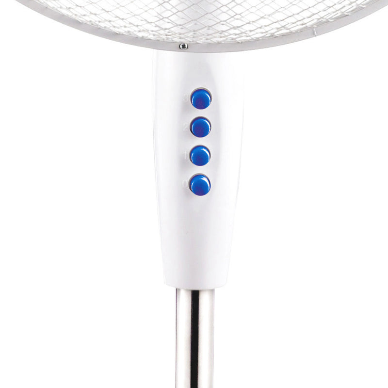 White/Blue or White Foot Fan Commodore. Portable Fan. Cold Air Fans for Home. Air Frener for the Office. Low Consumption Pinguin with 3 Speeds, Adjustable and with Oscillation