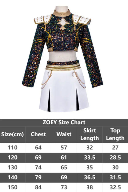Kids Girls Rummi Devil Hunters Zoeyy Miraa Cosplay Fantasia Costume for Children Idol Roleplay Outfits Halloween Carnival Suit