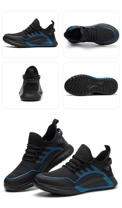 2024 Lightweight  Safety Shoes Men For Work Breathable Sports Safety Toe Shoes Work Boots Anti-Smashing Women