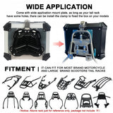 65/55/45L Aluminum Silvery Motorcycle Top Box Waterproof Rear Luggage Case Motorbike Trunk Tail Helmet Box Quick Release Toolbox