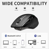 Rapoo 9900M Multi-Mode Bluetooth Wireless Keyboard and Mouse Combo Connect Up to 4 Devices Ultra-Slim Keyboard and Laser Mouse