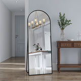 Anajqaqia 162×53cm Full Body Mirror, Curved Standing Mirror, Floor Mirror with Tempered Glass and Aluminum Alloy Frame