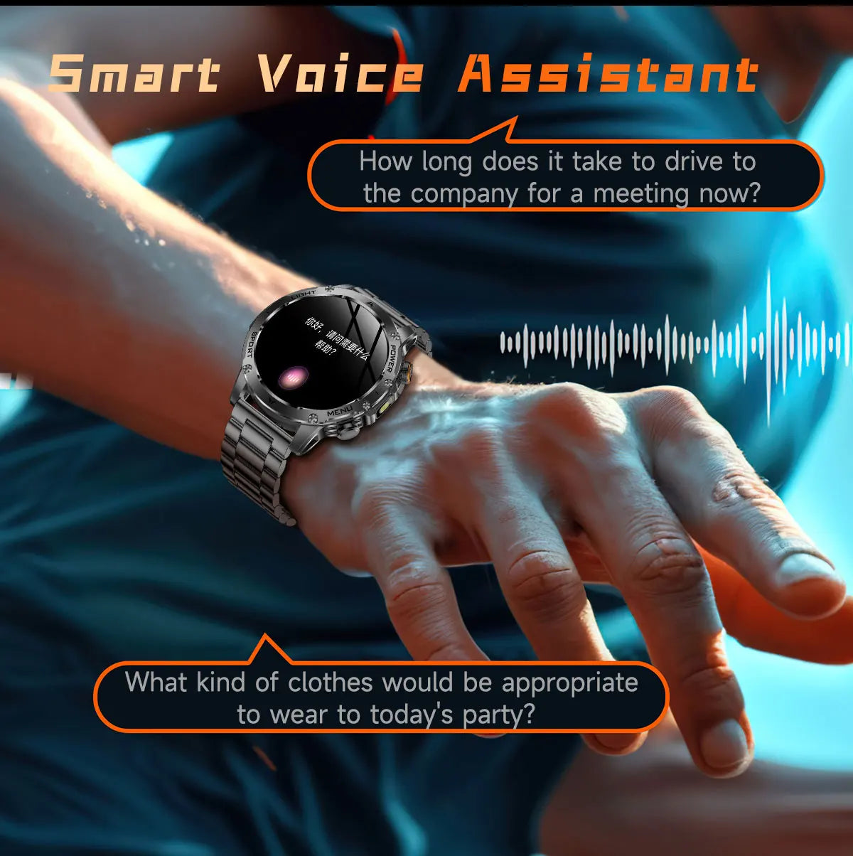 Novo Smartwatch Militar para Atividades ao Ar Livre (Modelo 2026) – Bateria de 1000 mAh de Longa Duração, Monitoramento de Fitness, À Prova d'Água, Estilo Tático e Esportivo