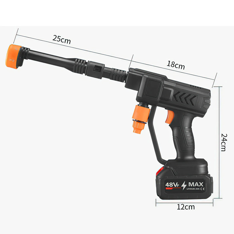 6-in-1 48V Portable Electric High Pressure Washer Cordless Efficient Car Garden Cleaning Spray Gun Tool With Battery