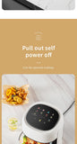 Smart Electric Air Fryer Large Capacity Convection Oven Deep Fryer Without Oil Kitchen 360°Baking Viewable Window Home Appliance