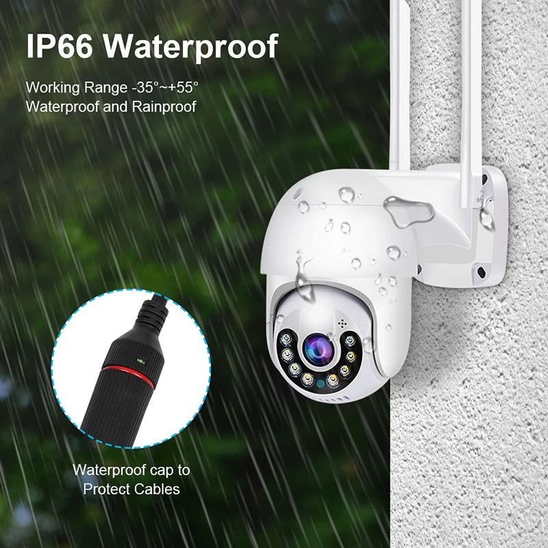 8MP 4K Wireless PTZ Camera HD 1080P Color Night Vision WiFi IP Camera Outdoor 5MP AI Auto Tracking CCTV Surveillance Cam iCSee