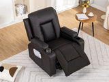 COMHOMA Recliner TV Armchair with Reclining and Footrest, Thick Backrest and Armrests, 360° Swivel