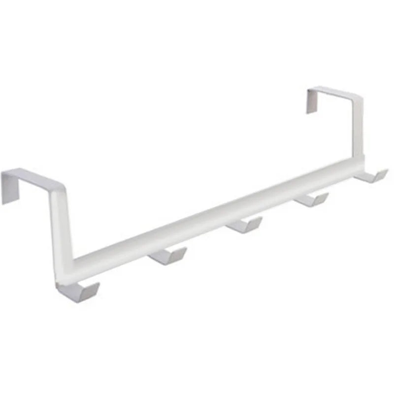 Ganchos para puerta de dormitorio, 5 ganchos, organizador de baño para el hogar, perchero para ropa, abrigos, sombreros, toallas, accesorios de baño y cocina.