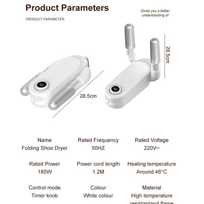 UV Shoes Dryer Foldable Shoes Dryer Household Constant Temperature Boot Dryer Sterilization and Deodorization Machine