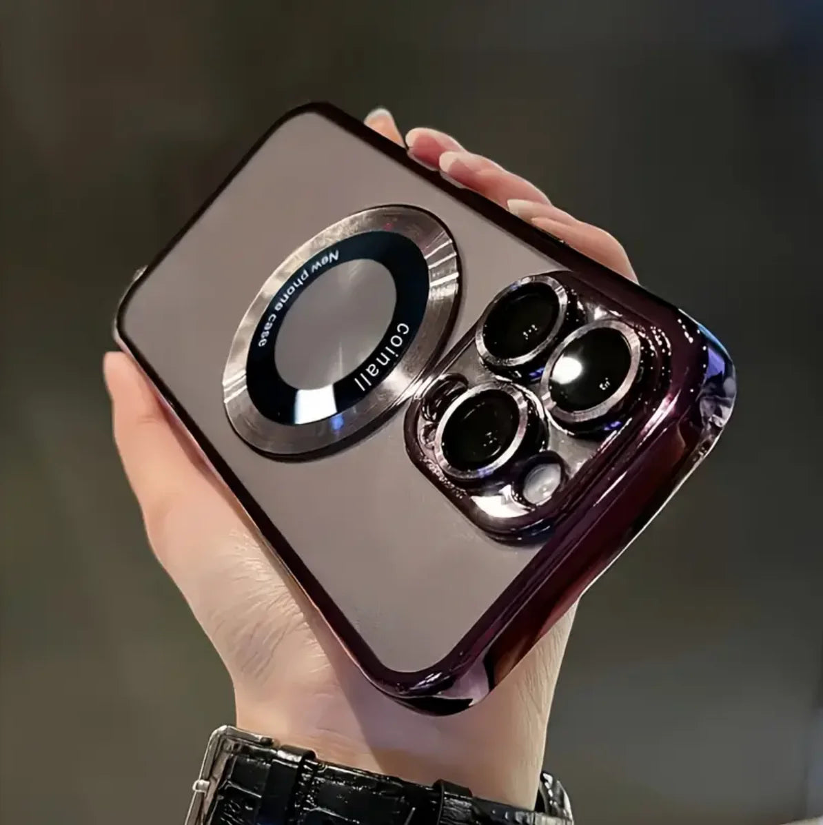 Nueva funda magnética transparente de lujo con carga inalámbrica para iPhone 16/15/14/13/12/11 Pro Max Plus con protector de lente a prueba de golpes
