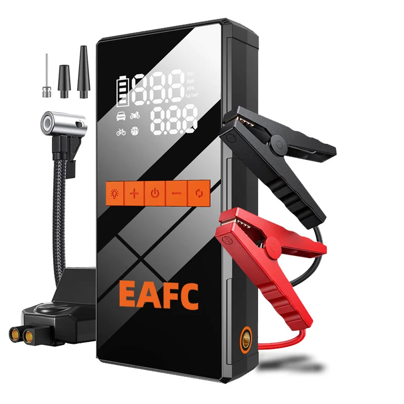New 150PSI Air Pump Car Battery Emergency Boosters 1200A Car Jump Starter Power Bank Portable Starting Device Car Starter