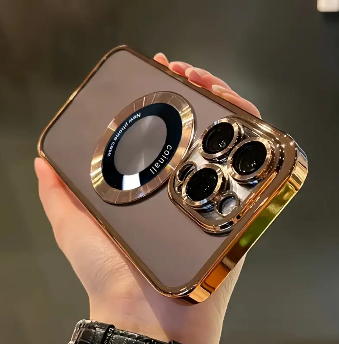 Nueva funda magnética transparente de lujo con carga inalámbrica para iPhone 16/15/14/13/12/11 Pro Max Plus con protector de lente a prueba de golpes