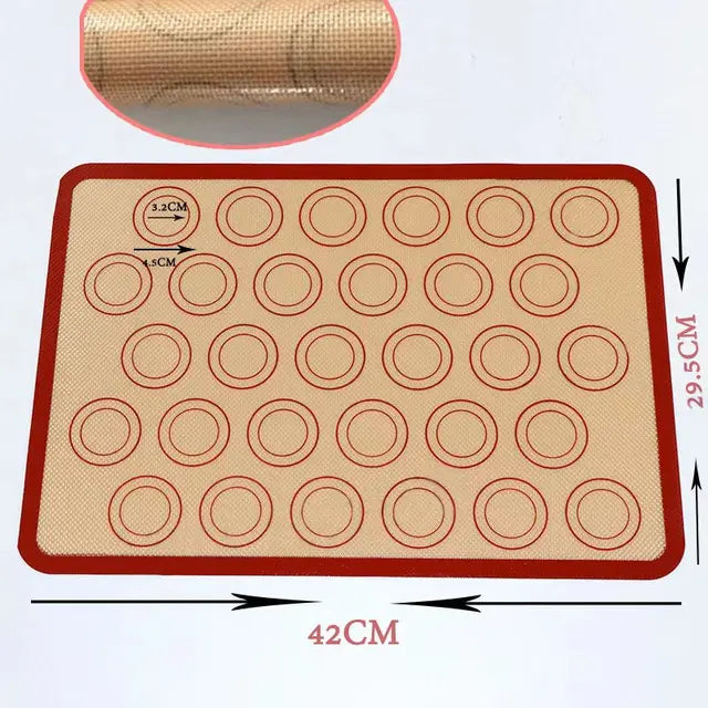 UNTIOR-Silicone Baking Mat, Kneading Dough, Pizza Dough Maker, Cake Batter, Kitchen Cooking Grill, Non-Stick Gadgets, Bakeware, 1Pc 